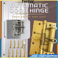 Automatic Door Closer Spring Hinge Door Stopper 90 Degree Locatable for Home Office Hotel Doors