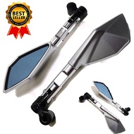 HONDA Dash 110-125 ALLOY Short stem Side Mirror 1Pair With screws White lens accessories