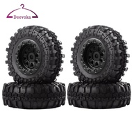 [Amleso2] 4x 1/24 RC Tires 46mm Hex RC Wheels and Tires Truck Buggy Tires, Assembled RC Tires and Wh