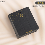 [Pdbh cửa hàng thời trang] Flash sale 50 cái Bộ sưu tập chữ vàng trên nền đen Card giấy Phụ kiện tóc