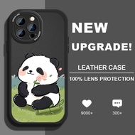 For iPhone 12 Mini 12 Pro Max 12 Pro 12 11 Pro Max 11 Pro 11 Cartoon Cute Flower Panda Soft Leather Phone Casing Cover