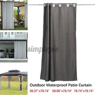 Imitation Linen Outdoor Curtain Waterproof Garden Patio Porch Gazebo Decoration