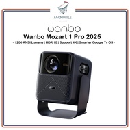 Wanbo Mozart 1 Pro New 2025 Projector (1200 ANSI Lumens | HDR 10 | 20W Speaker | Intelligent MEMC Mo