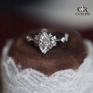 [CYTUPR] 2ct Luxury High-Quality Diamond Ring Fashionable Unique Niche Design Ring
