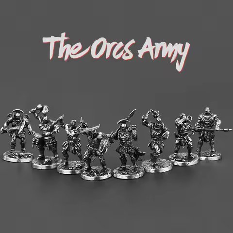 Metal Board Game Pieces Orc Army Soldier Action Figures Toys Model Creative Desktop Car Interior Min