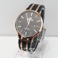 Jam Tangan Pria Mirage 8734 Hitam List Rosegold