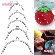 AHTY Purse Clasp Frame, Bag Hardware Vintage Purse Frame Kiss Clasp, Mini Metal Purse Frame Bag Maki