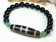Tibetan Dzi Beads Aquarius Dzi Beads 藏传老矿宝瓶天珠 39.4x10.9mm