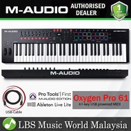 M-Audio Oxygen Pro 61 61 Key Keyboard Controller with Sensitive Semi Weighted Keys with 16 Pad