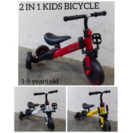 VVM: BASIKAL RODA TIGA BUDAK BASIKAL LIPAT SERBAGUNA KIDS TRICYCLE FOLDING MULTIFUNCTION 7527