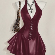 Women's Y2k Fashionable Gyaru Concert Women Outfit Club Party Festival Rave Outfit Y2k Going Out Cro