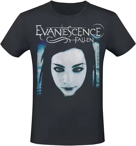 Evanescence Band Fallen Amy Lee Double Sided T Shirt, 100% Cotton Casual Neutral Tee, Gothic Metal S