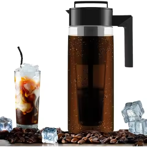 Cold Brew Iced Coffee Maker with Coffee Filter and Handle Home Office Kicten Water Kettle Cold Tea K