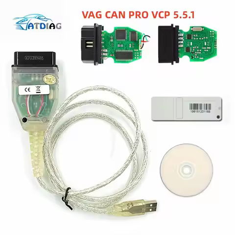 New VAG CAN PRO V5.5.1 with FTDI FT245RL VCP OBD2 Diagnostic Interface USB Cable Support Can Bus UDS