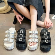 Qc High Sole Wedge Slippers 7Cm With shoes Box For Women DX03