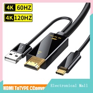 Hdmi เข้ากันได้กับ Type-C Monitor Link Cable 4K 60Hz Hdmi เข้ากันได้กับ Usb C Adapter เข้ากันได้สำหรับ Lg Ultrafine Nintendo Switch Ps4 Ps5