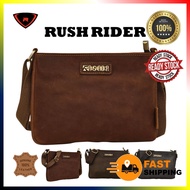 RUSH RIDER ORIGINAL COW LEATHER SLING BAG CROSSBODY BEG LELAKI KULIT ORIGINAL LEMBU ASLI BEG SILANG 