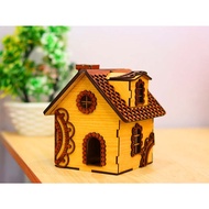 3d wooden house miniature