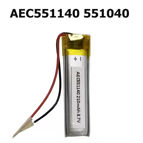 3.7V AEC551140 210mAh Lithium Polymer Rechargeable Li-ion Battery Bluetooth Earphone Recording Pen 5