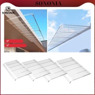 [SONONIA] Window Canopy, Outdoor Window Awning, Transparent PC, No Brackets, Wall Mounted, Patio Awn