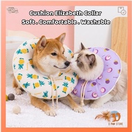 Kon Kucing E-Collar Lembut Kalis Air dengan Zip, Bantal Kon Elizabeth untuk Kucing dan Anjing / Cat 