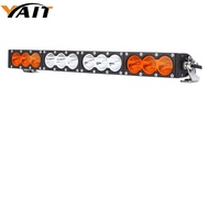 Yait 22inch 120w 10800lm Car Led offroad light bar White Amber Led Working Light Bar for truck 12V 24v Led Fog Warning L
