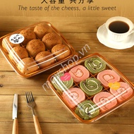 1 Box Of 9-Box Yellow-Bottom Plastic mochi Cake, Moon Cake 50-75g - hanadolambanh