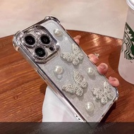 Vivo V60 V50 V40 Casing Vivo V40 Pro Casing Vivo V50 V40 Lite Case Diamond 3D Pearl Butterfly Phone 