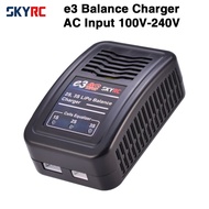 SKYRC ที่ชาร์จ E3 2S 3S แบตเตอรี่ LiPo เครื่องชาร์จแบบสมดุลอินพุต AC 100V-240V SK-100081ปลั๊ก EU