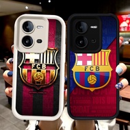 N121 Barcelona Black and White Silicone Casing for VIVO T4 Y28 Y28s Y17S V25E iQOO Z9 Z10 Z9X 13 V25