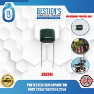 POLYESTER FILM CAPACITOR 100V 220nF 2A224J 0.22uF