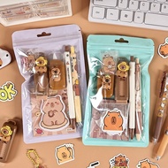 SS - Stationery Set Gift Capybara Notebook Sticker School Supplies Sticky Book DIY Correction Choco 