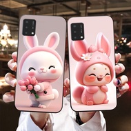 Oppo a74 / oppo a94 / oppo a95 case with super cute rabbit print phone case