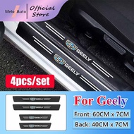 4Pcs/Set Carbon Fiber Anti-scratch Geely Okavango Coolray Accessories  Geely Car Door Sill Plate Pro
