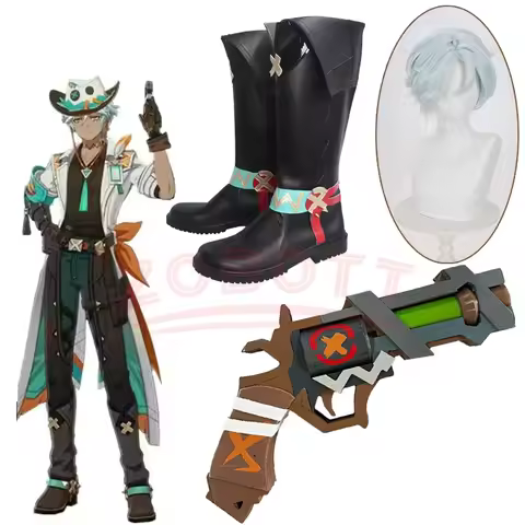 Game Genshin Impact Ifa Cosplay Prop 3D Printing Hand Gun Weapon Ifa Cosplay Wig Shoes Boots Women M