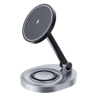 JIMA 15W 2 in 1 Magnetic Wireless Charger Stand Foldable For iPhone 12 13 14 Mini Pro Max Apple Watc