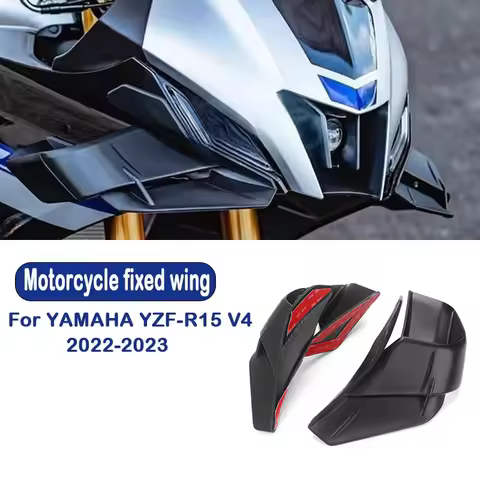 For YAMAHA R15 YZF R15 YZFr15 V4 2022 2023 1pair Fixed Wind Wing Motorcycle Wing Aerodynamic Fairing