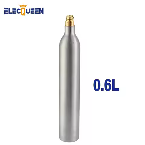 Soda Bottle Cylinder,0.6L Soda Water Tank Aluminum Co2 Cylinder with TR21-4 Valve,Carbonated Fresh W