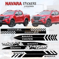 CP 2Pcs NAVARA Car Body Side Sticker Truck Decal Vinyl Flame Sticker