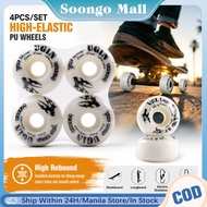 4Pcs/Set Pro Skateboard Wheels 52mm 95A Skate Wheels PU Accessories Classic White For Half Pipe