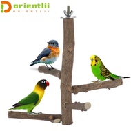 ORIENTLII Wood Bird Perch Bird Cage with Stand Bird Cage Accessories bird bath for cage Bird Toys