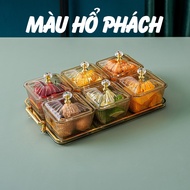 Khay Đựng Mứt Tết 6 Ngăn Đựng Bánh Kẹo Mứt Tết Hạt Dưa Sang Trọng Hũ Đựng Kẹo Ngày Tết Cổ Truyền 202