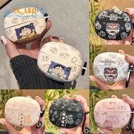 for Baseus Bass BC1 Open-Ear Case Cute Crayon Shin-chan Dancing Lion Clear Soft Case Suitable for Ba