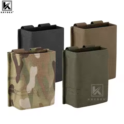 KRYDEX Tactical Single Mag Pouch MOLLE 5.56 M4 M16 Magazine Pouch Holder Remove Insert Clip Hunting