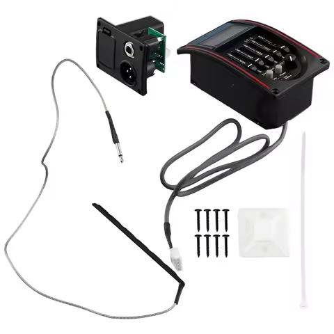 N17R LC-5 5 Bands Guitar Pickup EQ Equalizer Acoustic Guitar Preamp EQ Equalizer Tuner Piezo Ceramic