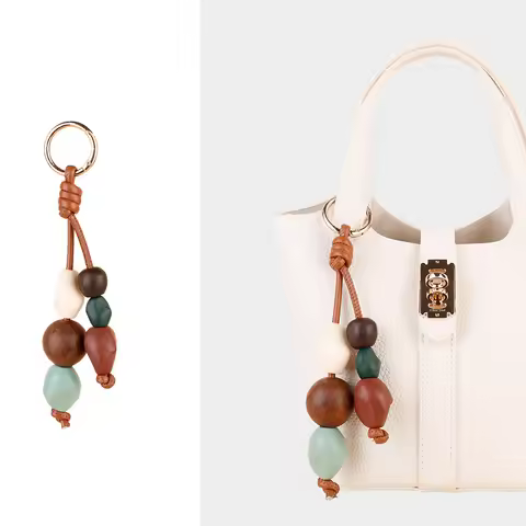Beading Bag Charm for Longchamp Mini Bag Pendant Decoration Bag Beaded Key Chain Fashion Car Keychai