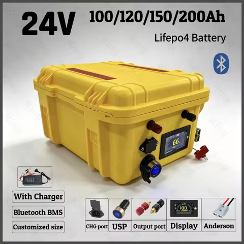 24V 100AH 120AH 150AH 200AH LiFePO4 Battery 24V LiFePO4 Battery 24V Lithium Battery Lithium Iron Pho