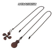 MAINAUSHUI6K Ceiling Fan Chain Extender, Light Bulb Shaped Zinc Alloy Light Pull Chain Set, 2pcs Fan