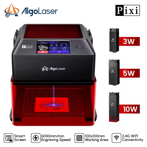 Laser AlgoLaser PIXI Mini Portable Laser Engraver with Touch Screen Smart Class 1 Laser Engraver Mac