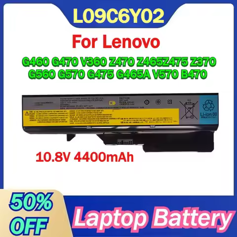 L09C6Y02 10.8V 4400mAh Laptop Battery for Lenovo G460 G470 V360 Z470 Z465Z475 Z370 G560 G570 G475 G4